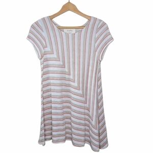 Anthropologie Puella | Angled Striped Short Sleeve Top Womens Size Small